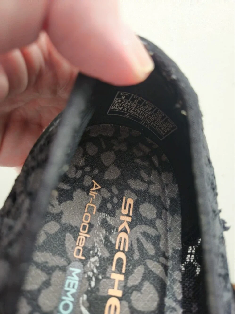 Skechers Women’s Black Floral Mary Jane Flats